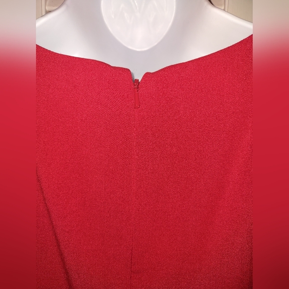 A K Anne Klein Poppy Red Sleeveless Dress, size 12 - Picture 5 of 12